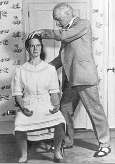 Picture - Alexander Technique releasing and 
lengthening taller