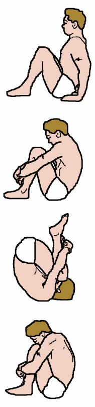 Joseph Pilates doing the Pilates Rolling Back